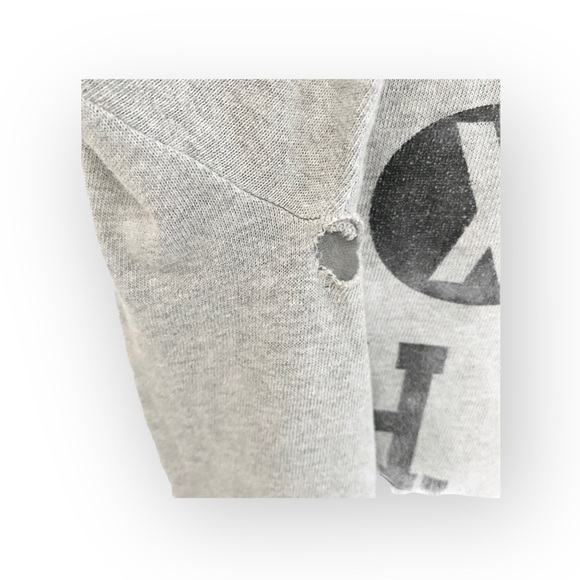 new LF Furst of a Kind ☯︎︎ Upcycled Vintage Zipper Tee ☯︎︎ Gym T Shirt ☯︎︎ Grey - Picture 12 of 16